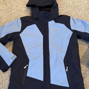 Descente Kids Puffer Jacket - Sky Blue and Navy